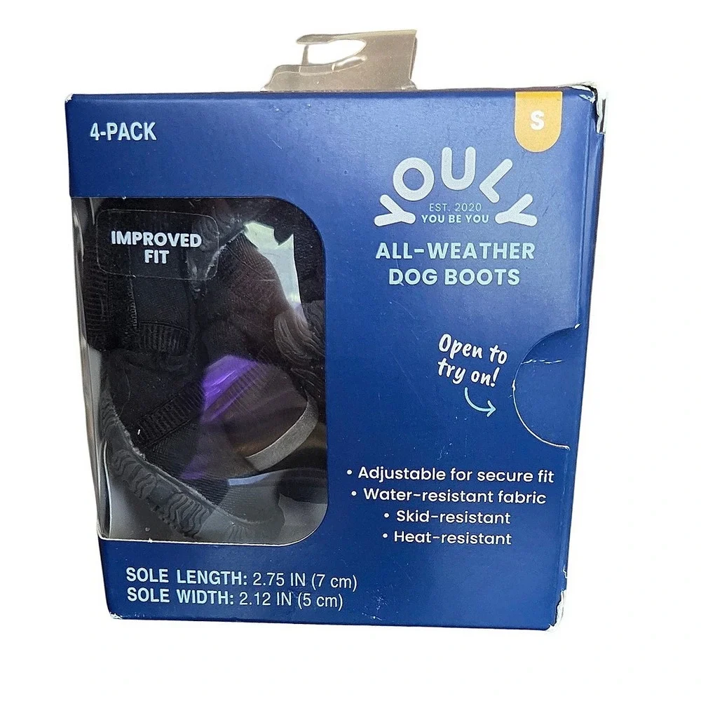 Youly All Weather Dog Boots Size Small