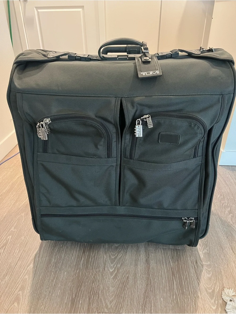 Tumi Black Rolling Garment Bag with Dual Front Pockets