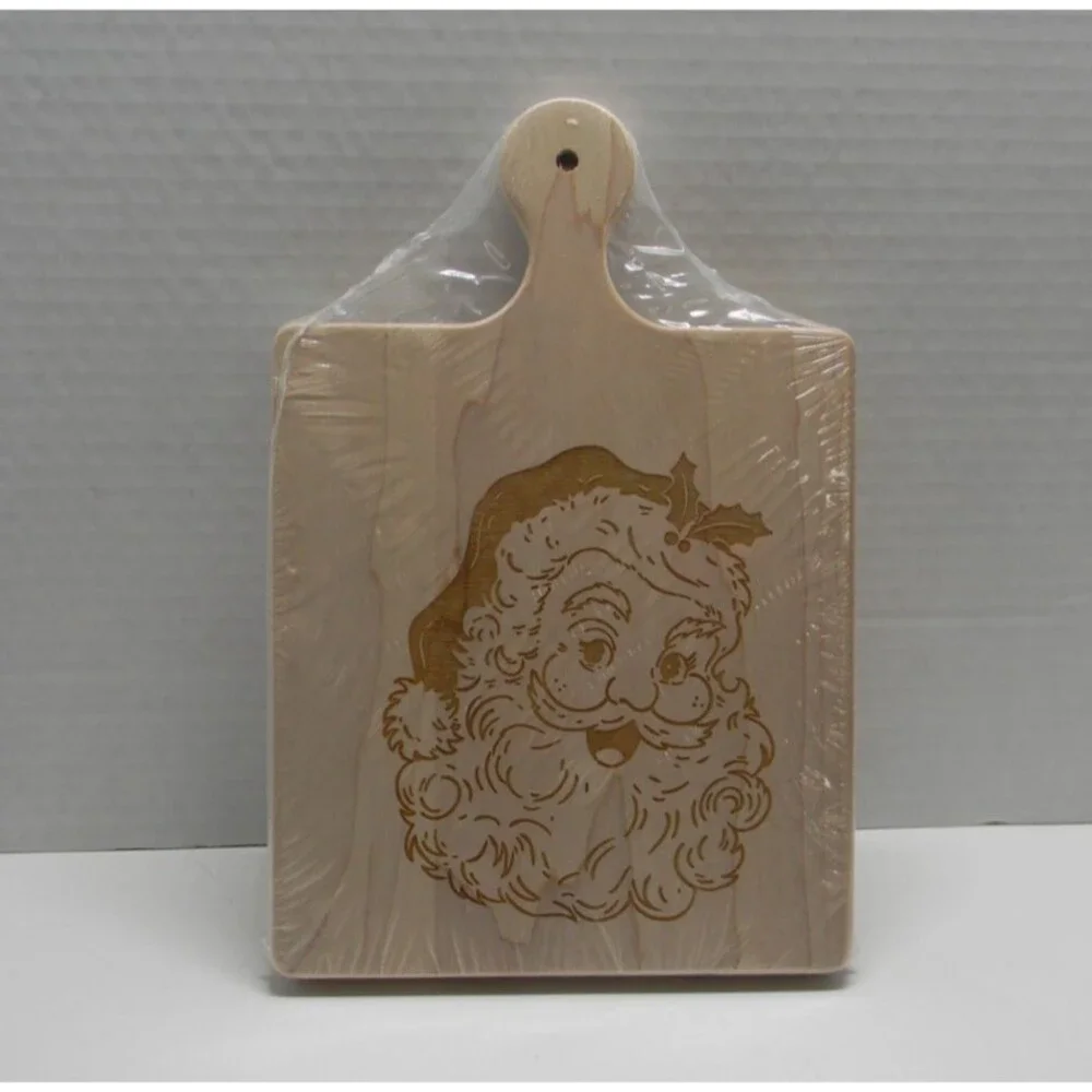Classic Santa Christmas Cheese Board Gift Party Home Decor Charcuterie NEW