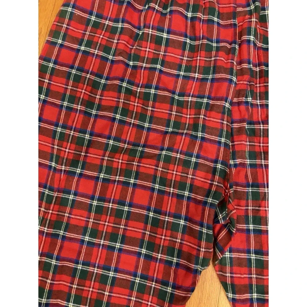 Polo Ralph Lauren Green Plaid Men's Medium 2XL Sleep Lounge Pajama Pants Flannel