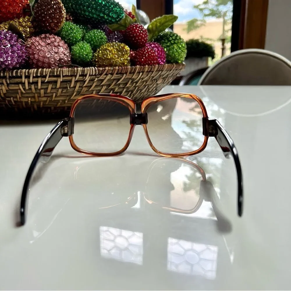 Swoonworthy MASSIVE 1970s Da Vinci Oversized Rose Brown Acetate Sunglasses
