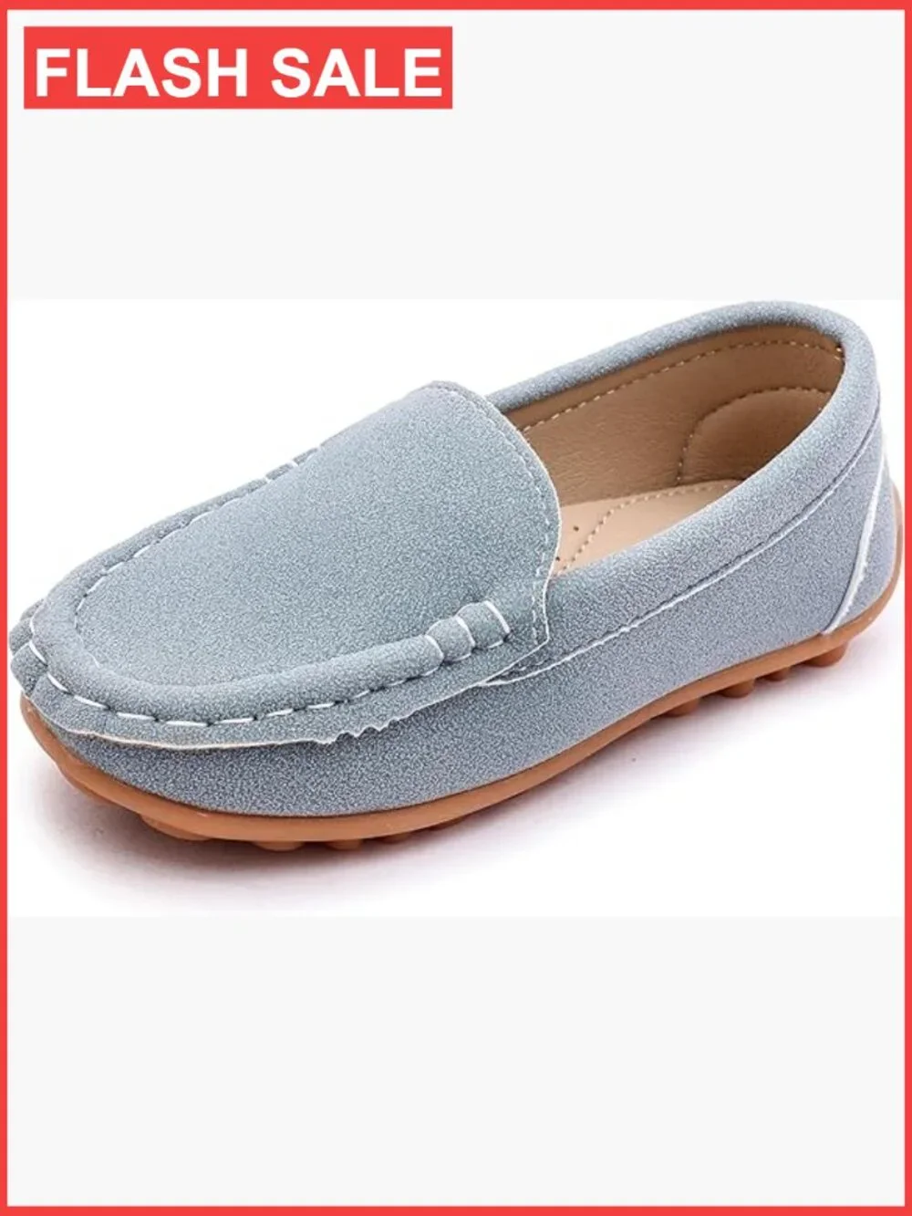 Kids Loafers Slip On Driving Shoes Faux Suede PU Leather Dress Mocc Toddler