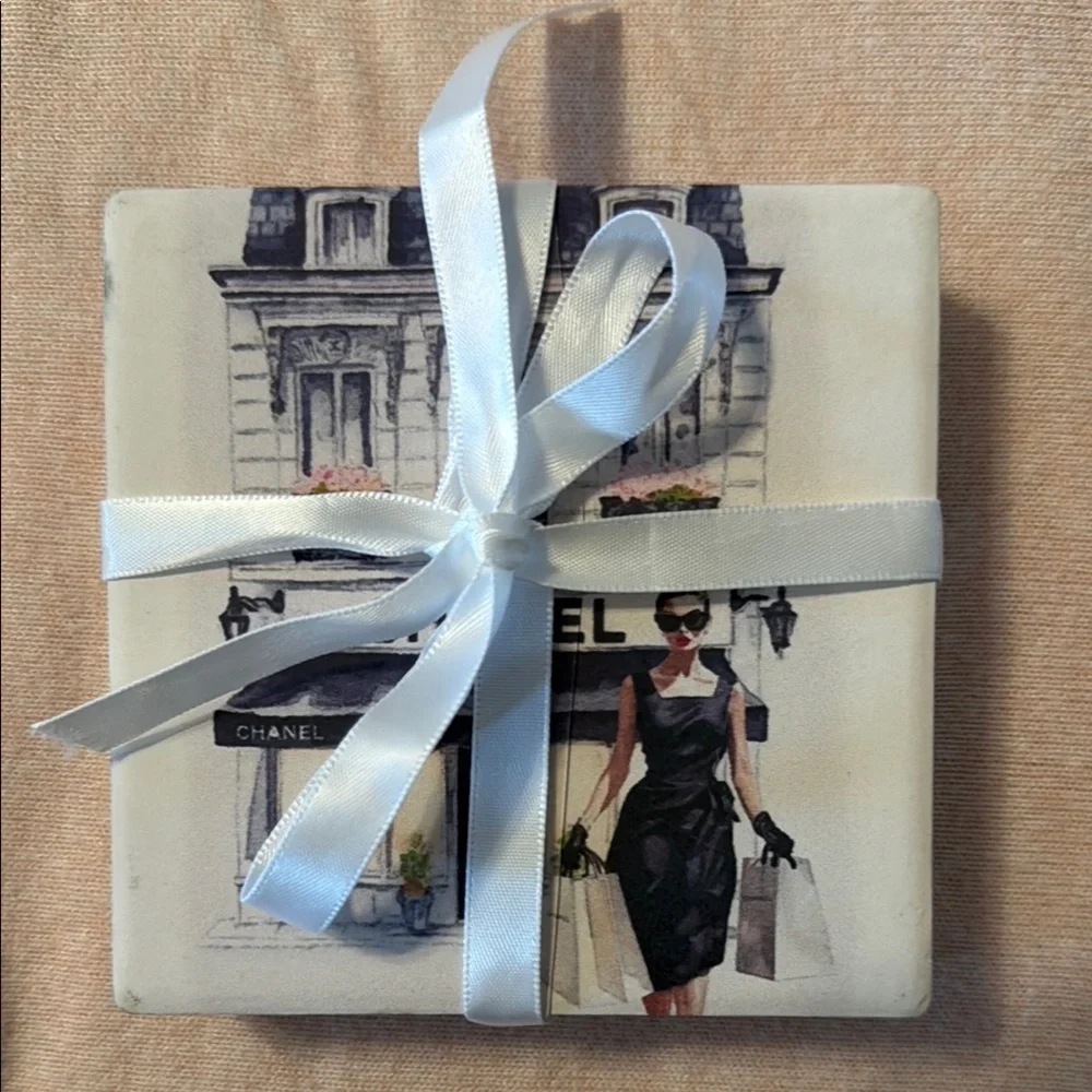Chanel and Dior Lux Designer Themed Decorative Coasters