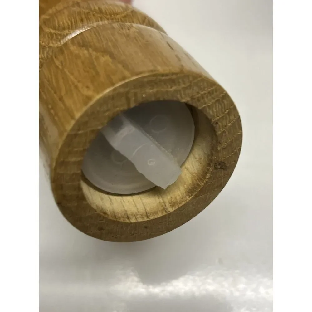 Olde Thompson Light Wood Vintage Salt Shaker Pepper Grinder Mill Set