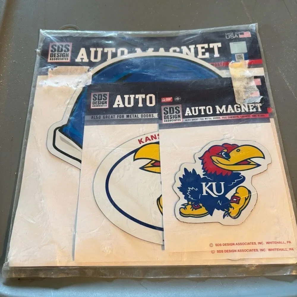 Kansas Jayhawks Magnet 3 Pack *New*