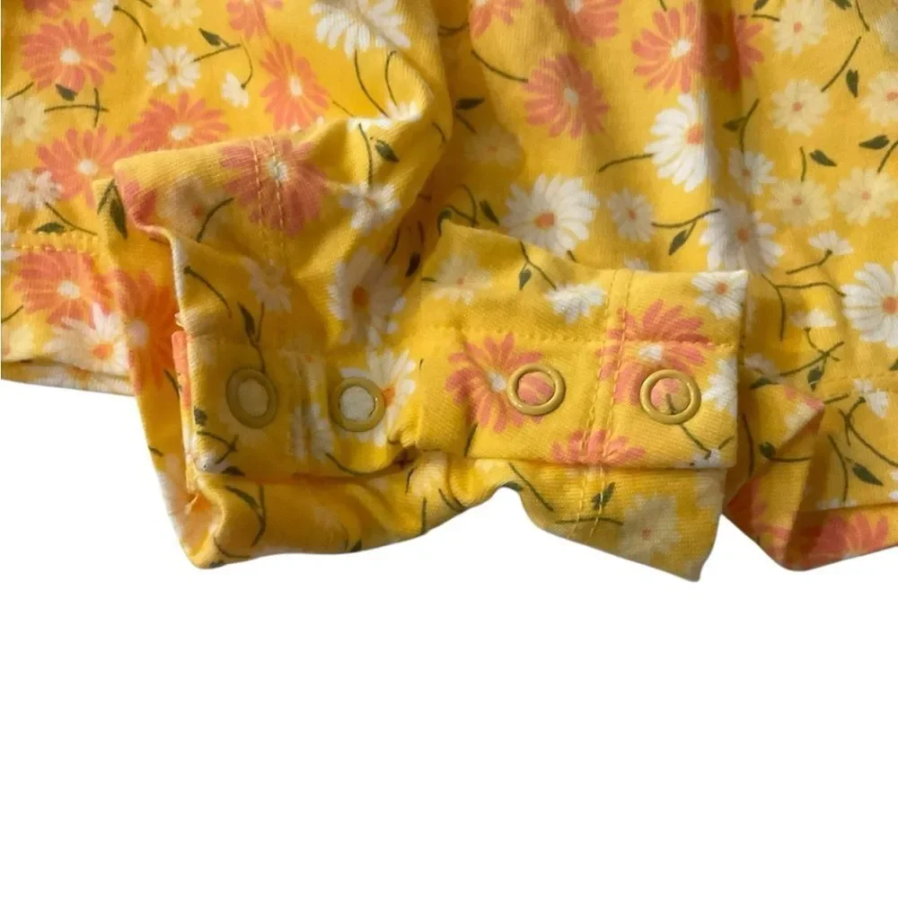 The Children's Place Yellow and White Floral‎ Romper