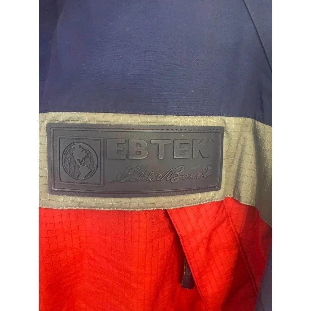 Vintage Eddie Bauer Ebtek Gore-Tex Men's Red/Blue Jacket‎ Size XL