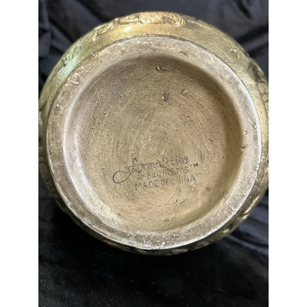FORMALITIES BY‎ BRAUMS 13 x 7 GOLD TONE VASE (2187)