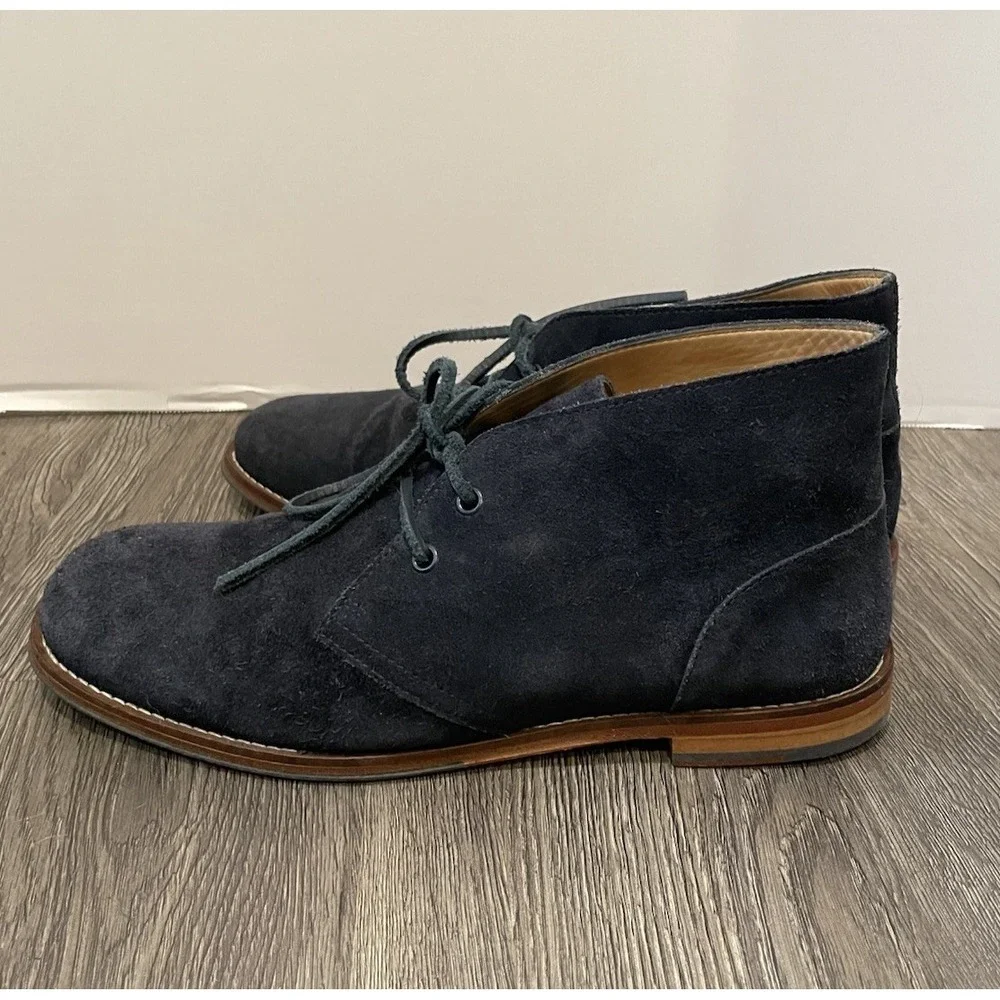 Austen Heller Shoes Chukka Men's Size 9 Blue Suede Leather Lace Up‎ Boots