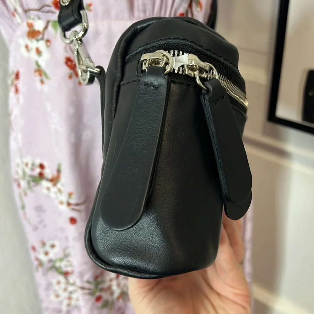 Gianni Chiarini Black Leather Small Crossbody Bag