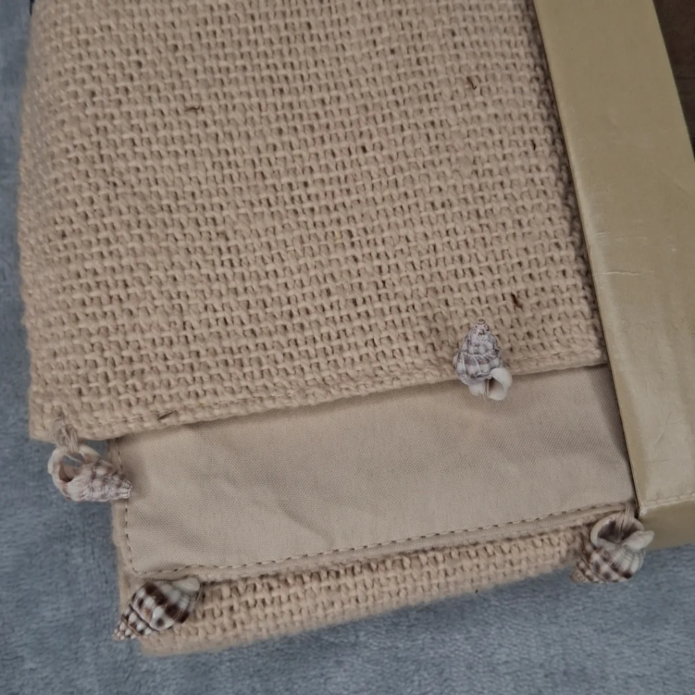 New Pier 1 Jute Table Runner Seashells Coastal Nautical Home Decor 14