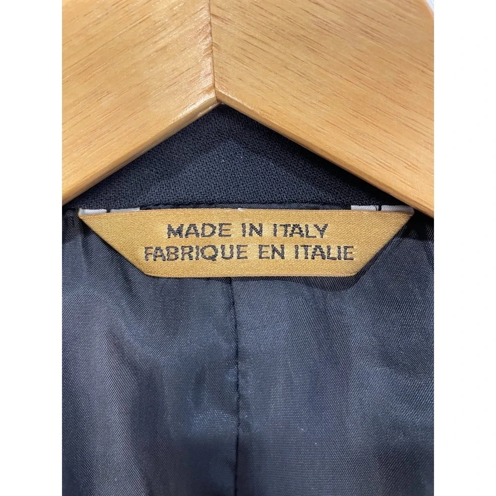 Donna Karan Signature Mens Black 100% Wool 3-Button Blazer 44L Made in‎ Italy 44