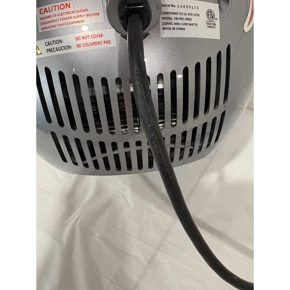NFL New England Patriots Helmet Infrared Space Heater 600W-1200W TESTED & WORKS!