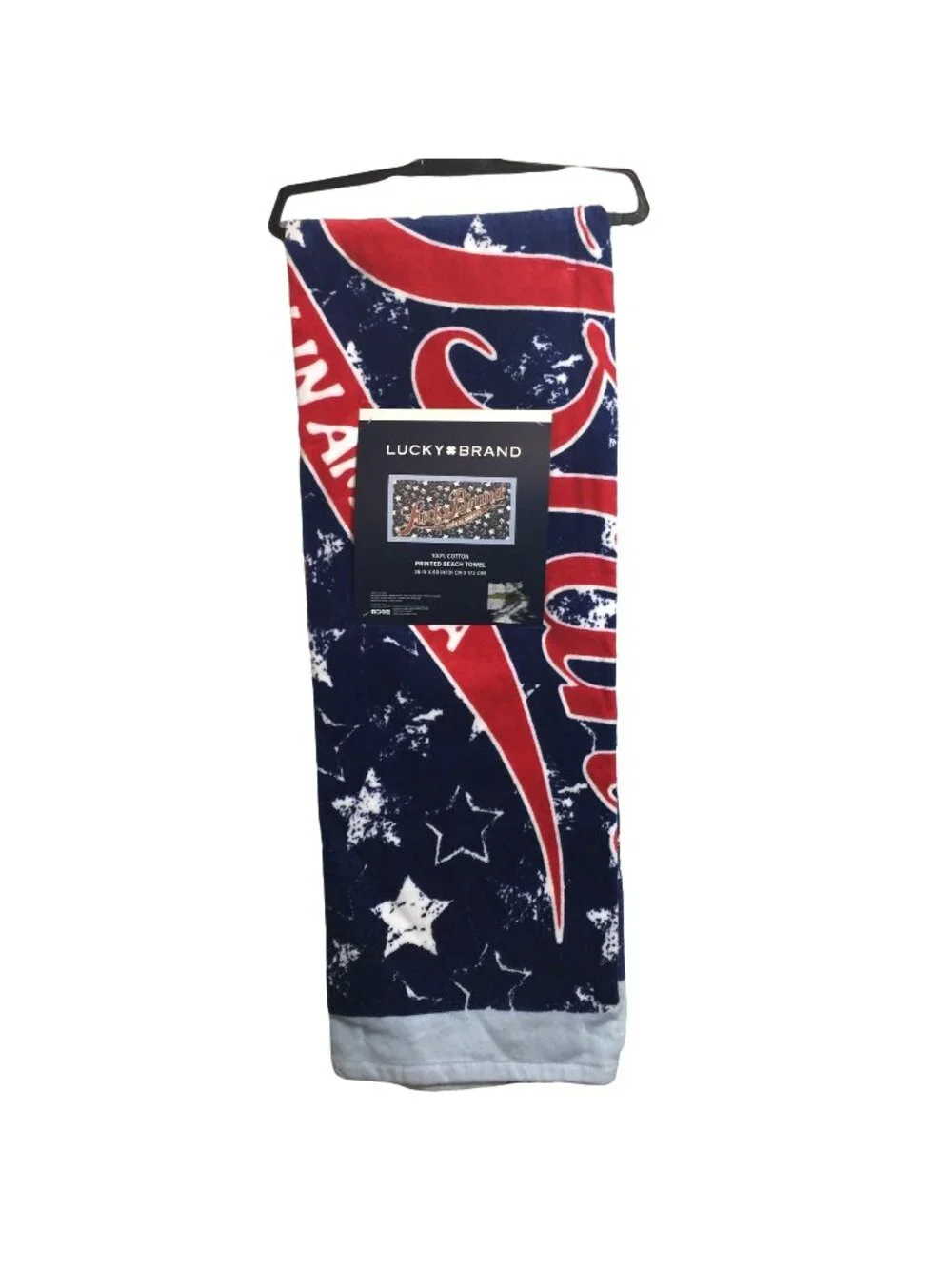 Lucky Brand Born in America Beach Towel 100% Cotton 36