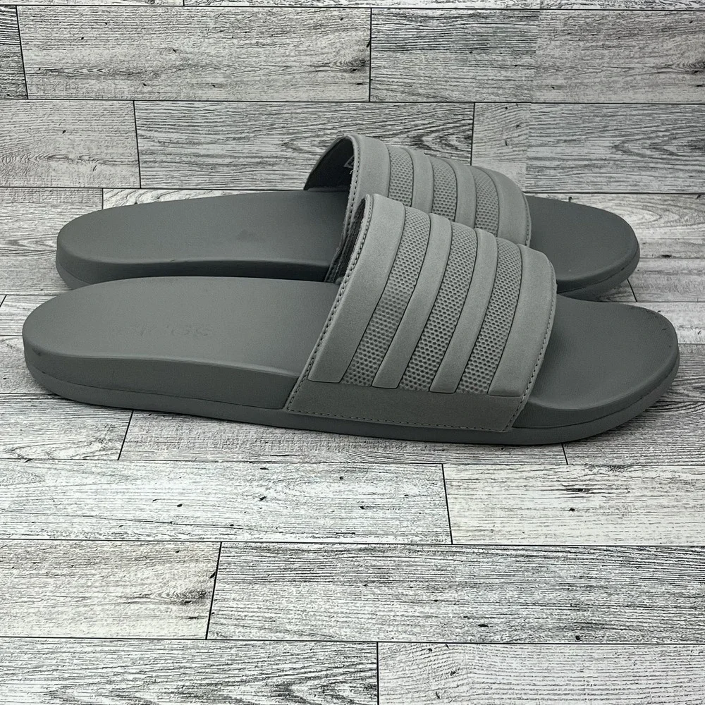Adidas Slides Shoes Mens Size 13 Comfort Sandals Pool Shower‎ Slip On Stripes