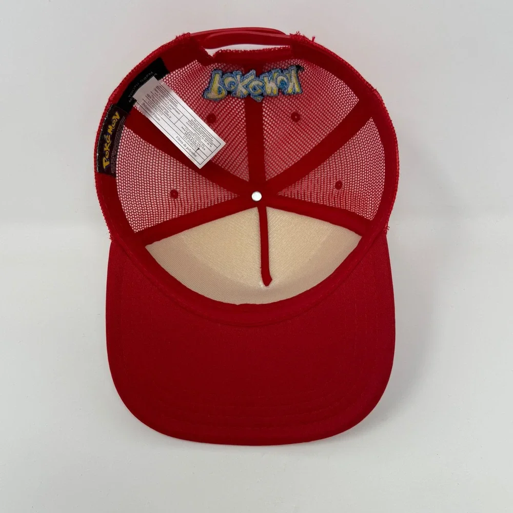 Pokemon Pokeball Red White Trucker Hat Youth OSFM Snapback Cap 2016 Nintendo