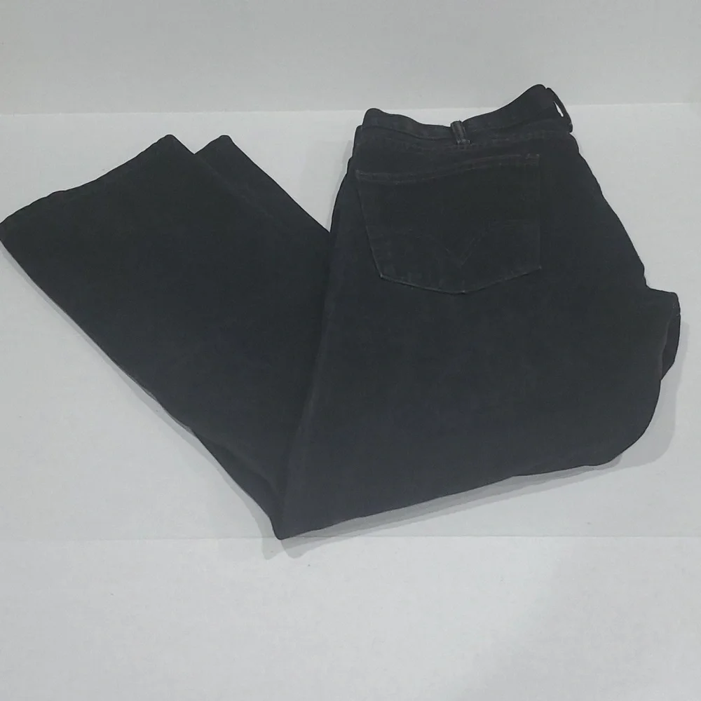 MENS LEVIS 505 BLACK JEANS 38 X 32 STRAIGHT FIT