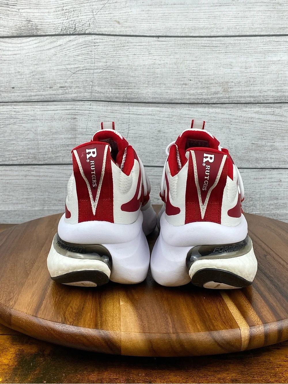 adidas NCAA Pack Rutgers Alphaboost V1 White Team Red Men’s Shoes IE1041 Size 11