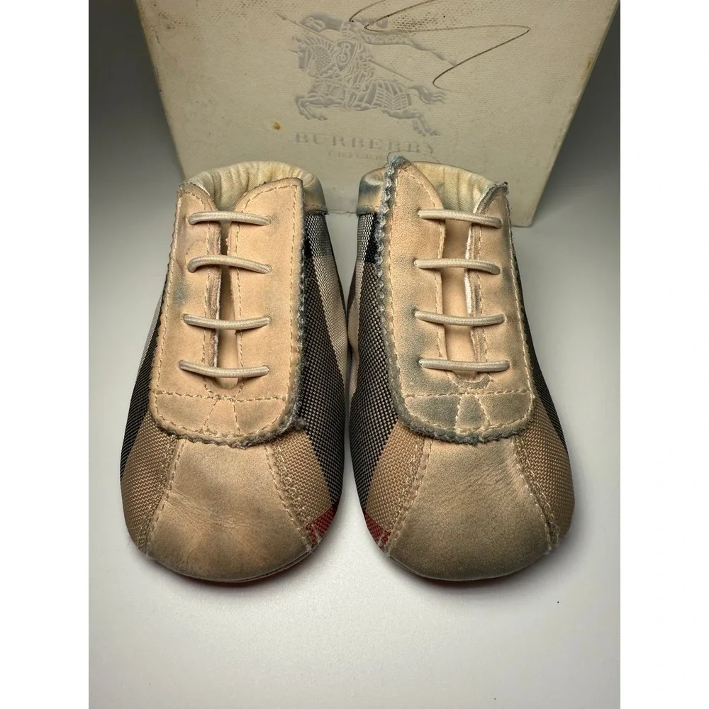 Burberry Nova Check Infant Sneakers Size 17 US Baby Shoes