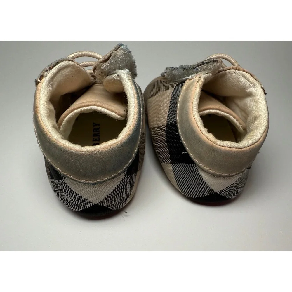 Burberry Nova Check Infant Sneakers Size 17 US Baby Shoes