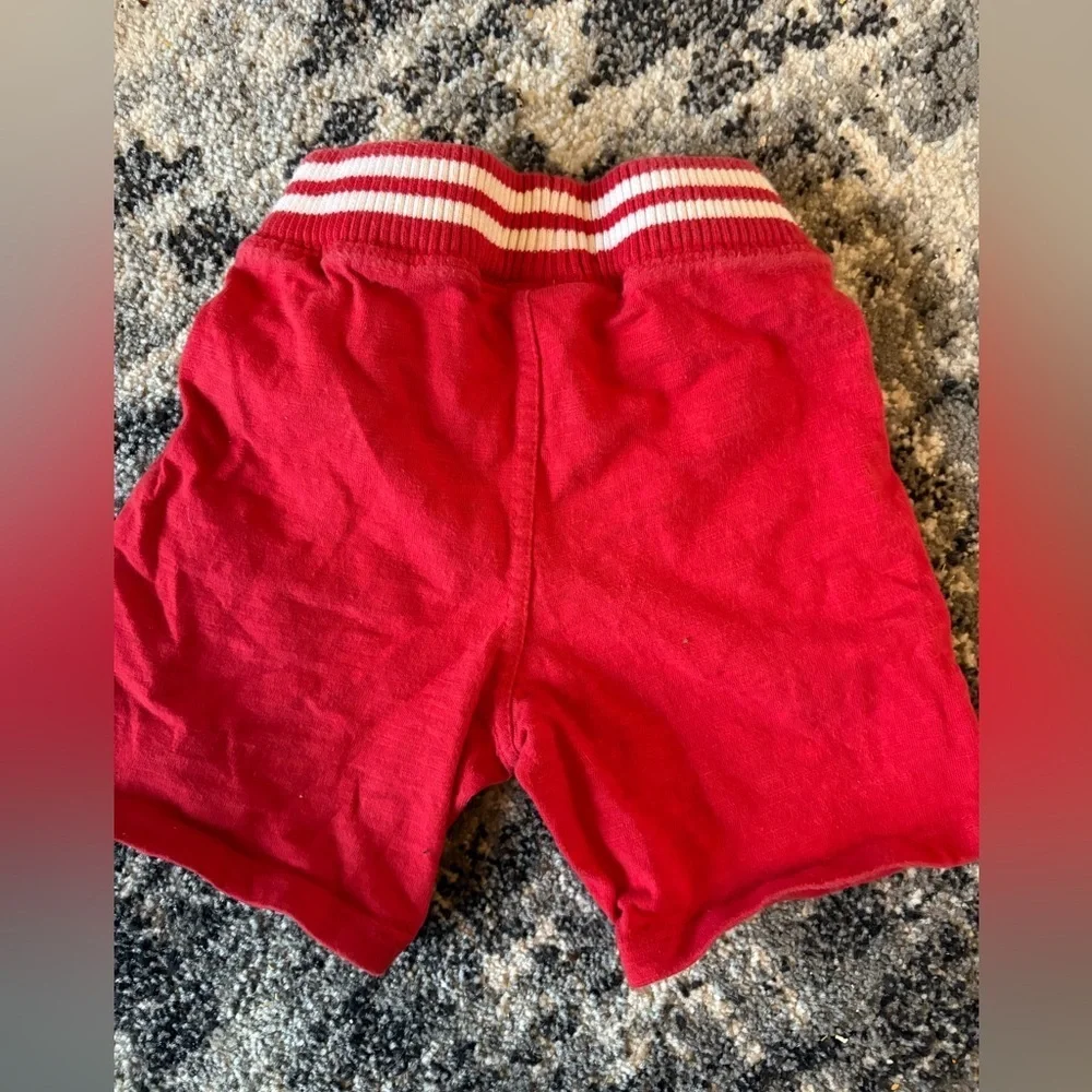 Guess Red and White Vintage Style Striped Shorts 18mo Y2K 90s