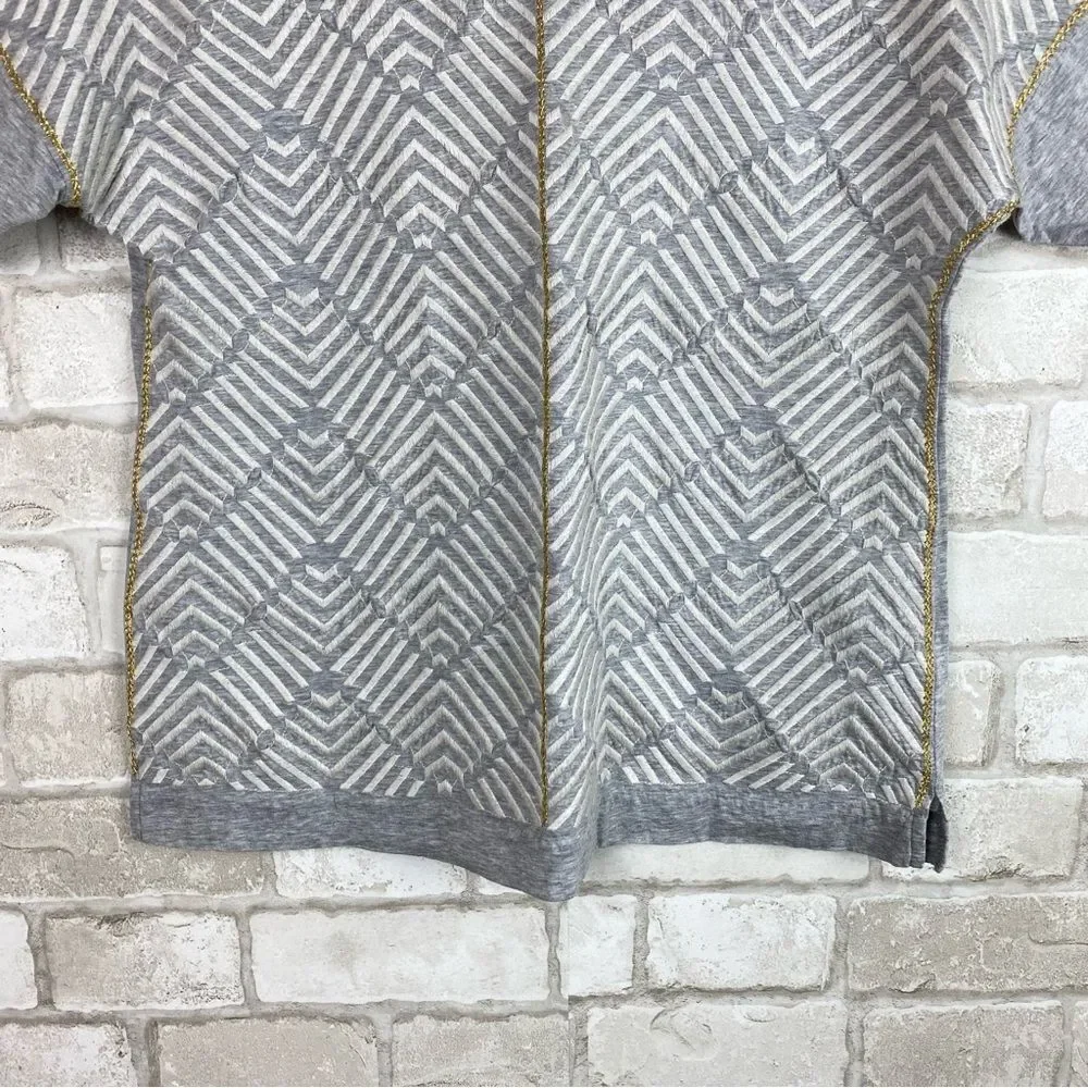 J. Crew Embroidered Herringbone Tee Size XS