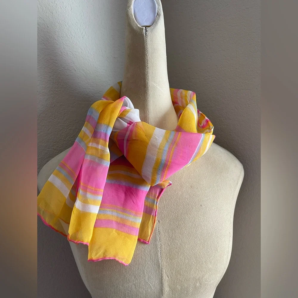 Colorful, vintage silk scarf