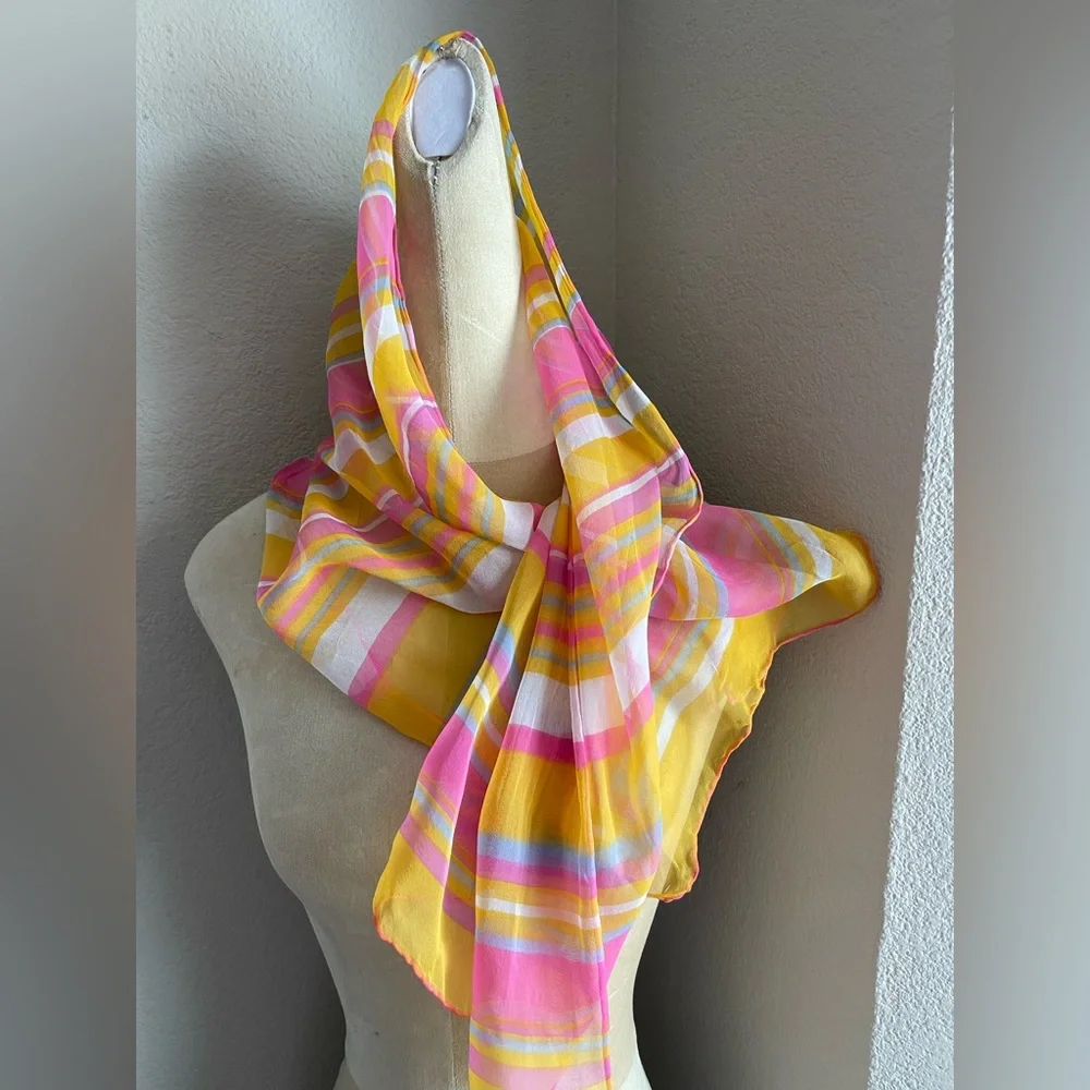Colorful, vintage silk scarf