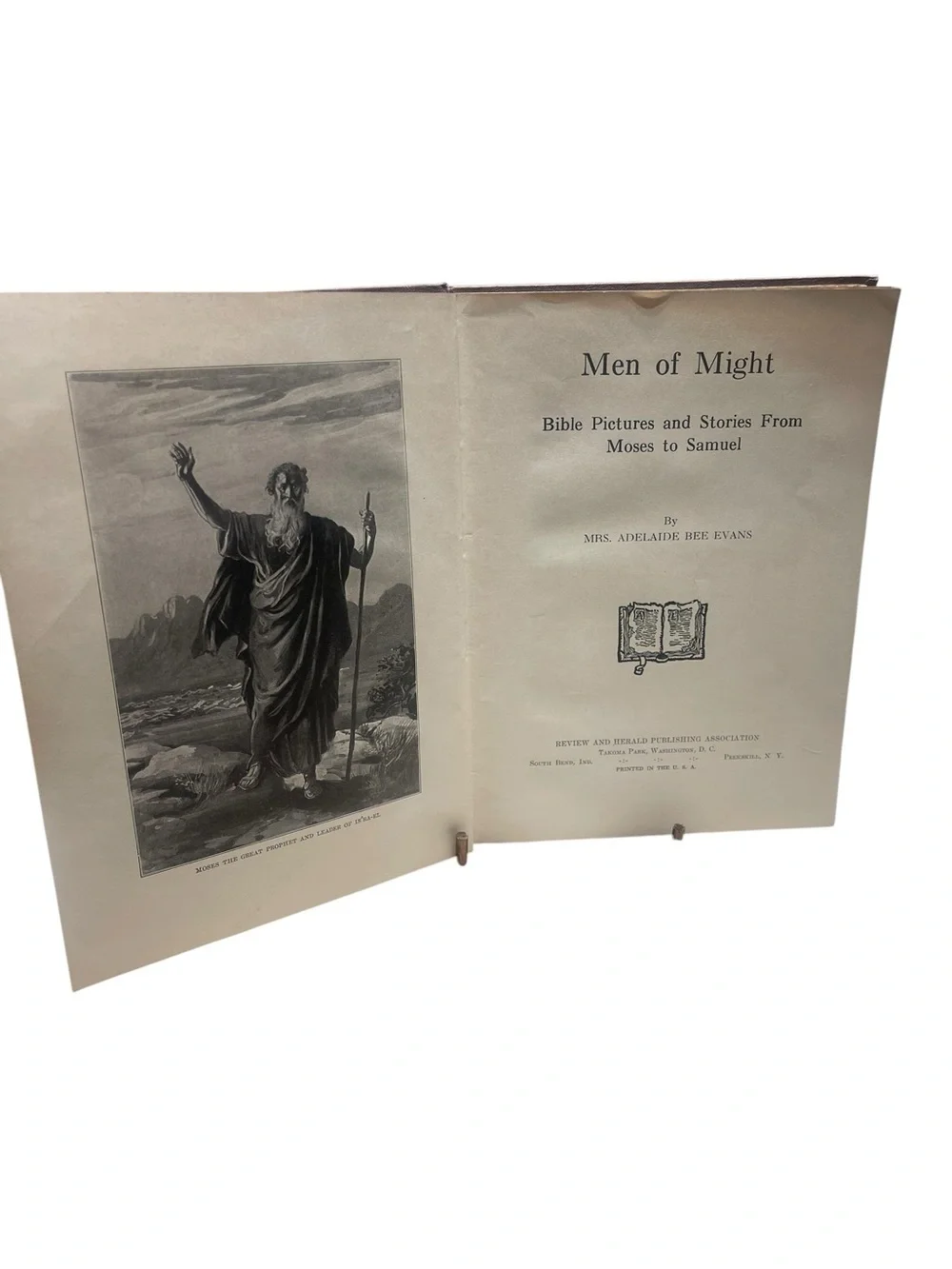 Vintage Majestic Men of Might Book Purple Gold Christian Antique 1929