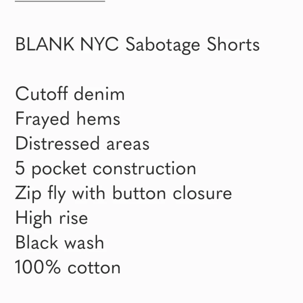 *NWT* BLANK NYC Sabotage Shorts