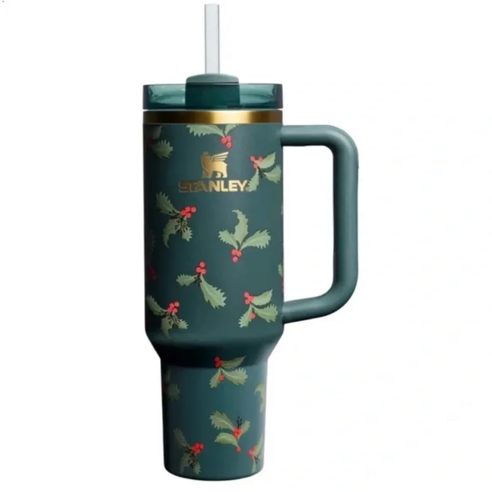 NWT Stanley Cheers & Cheer Quencher Flowstate Tumbler 40-Oz Holiday Botanical
