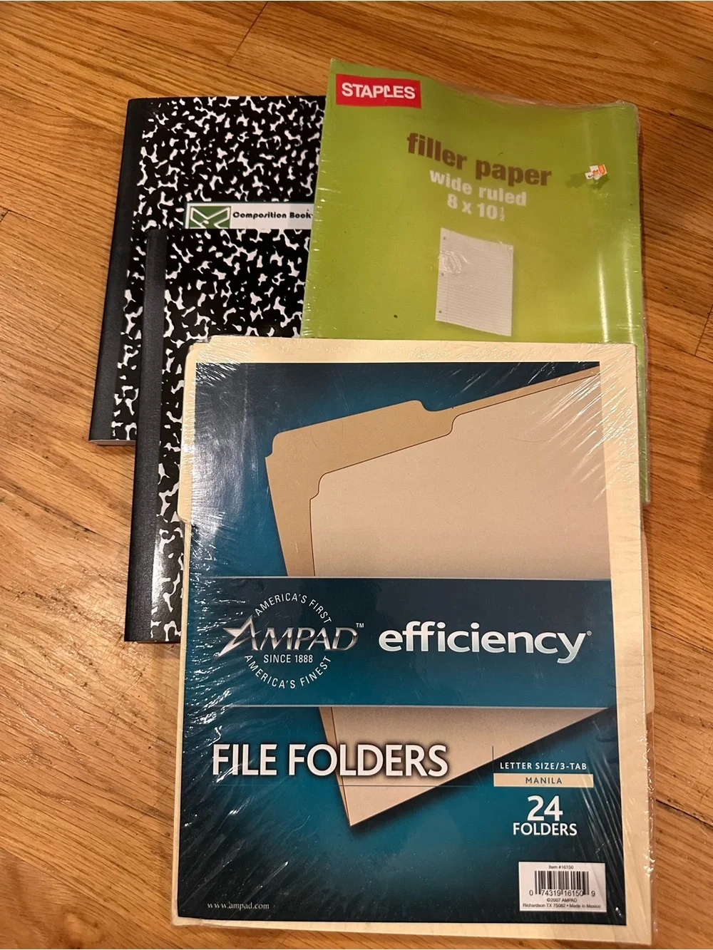 Ampad Efficiency Manila File Folders - 24 Pack- Paper