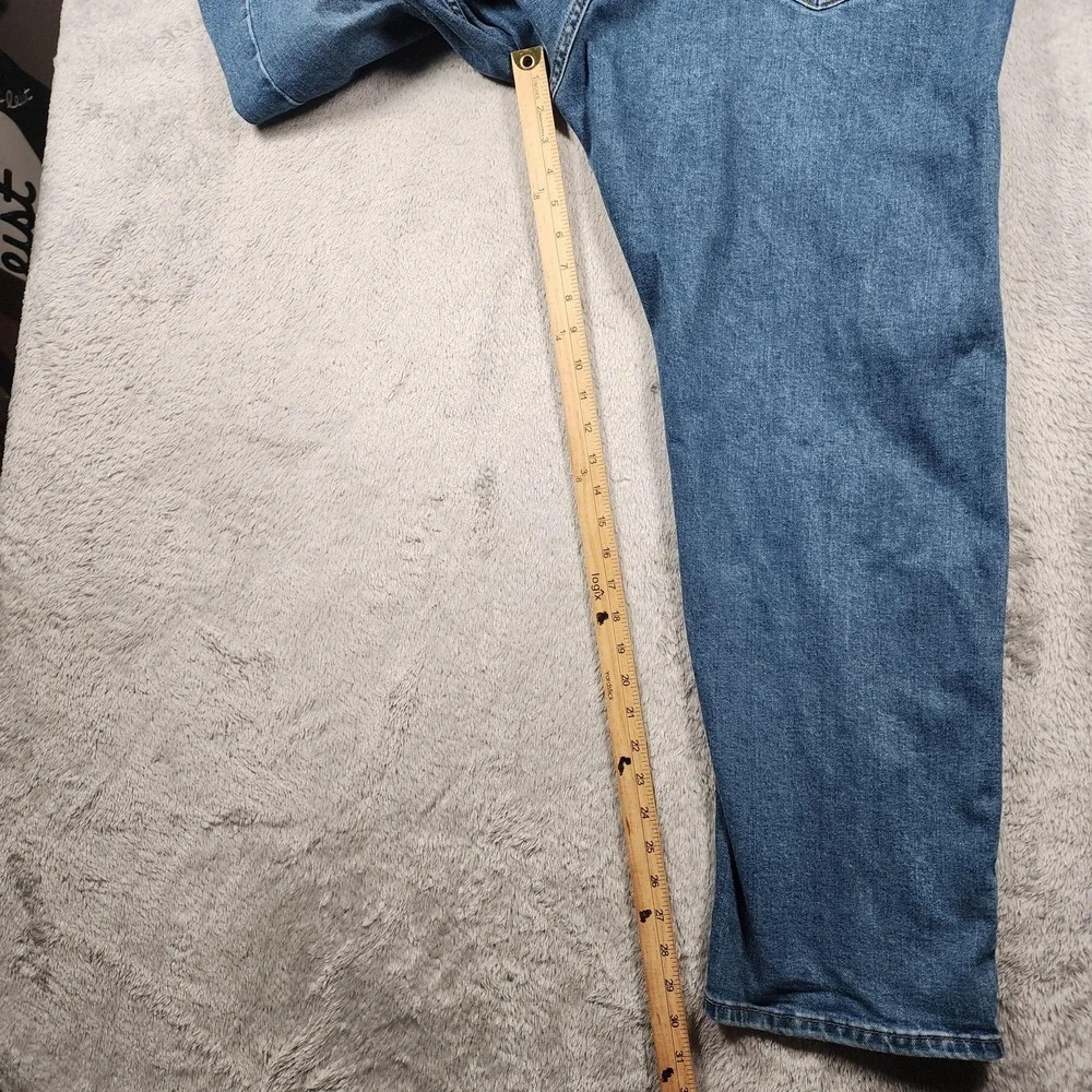 Levis 505 Jeans Mens 40x30 Blue Medium Wash Regular Straight Stretch Denim