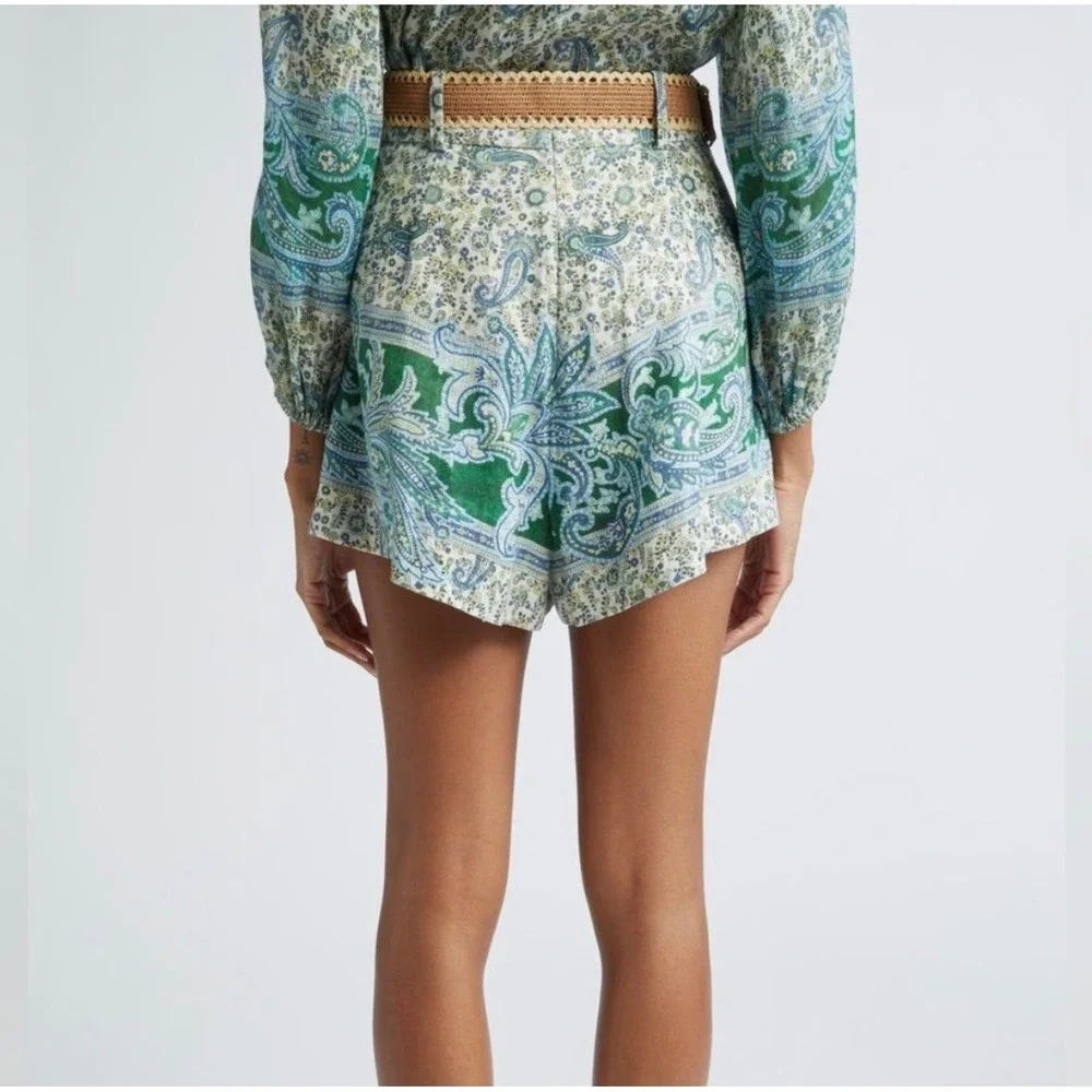 Zimmerman The Ottie Tuck Short in Green Paisley
