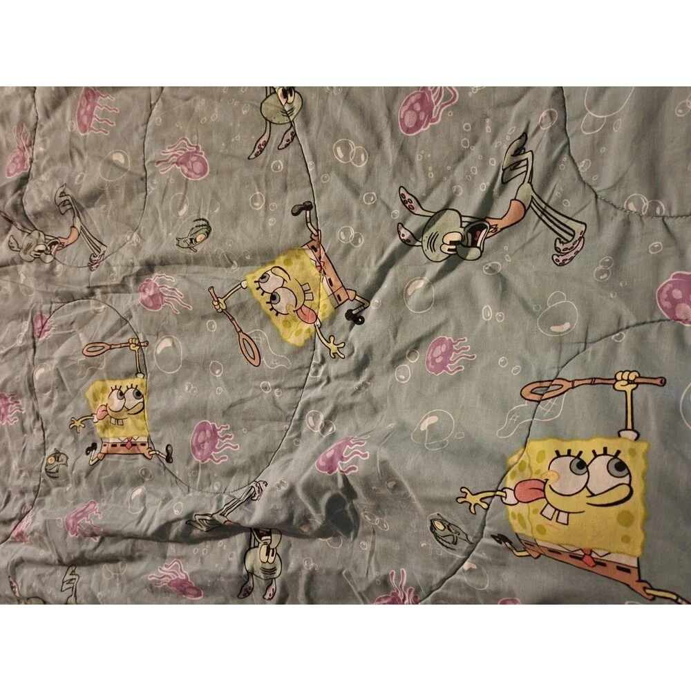 Vintage SpongeBob SquarePants Comforter Twin Set 2002 Nickelodeon Y2K Blanket