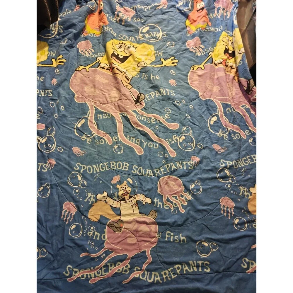 Vintage SpongeBob SquarePants Comforter Twin Set 2002 Nickelodeon Y2K Blanket