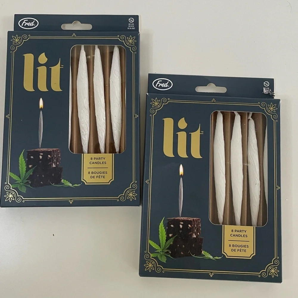 Set of 2 NWT Urban Outfitters Lit Party Candles