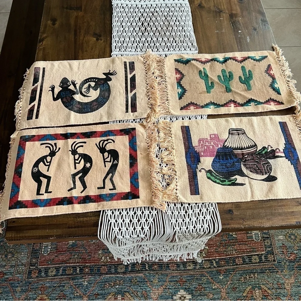 Vintage saddleblanket preowned placemats