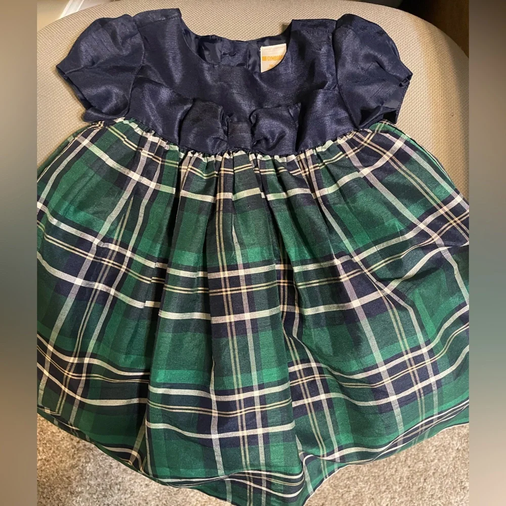 🦚3/$15🦚Gymboree Plaid Green Dress Size18-24Months