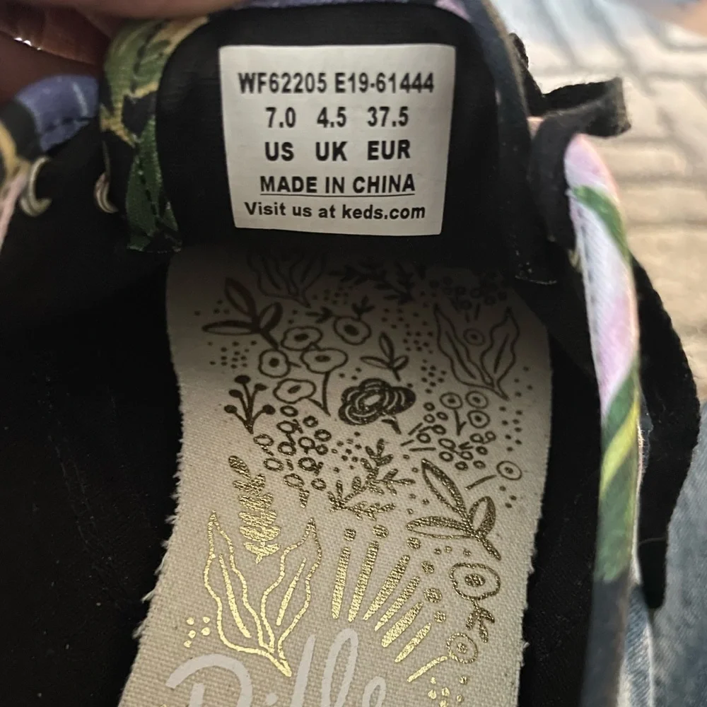 Rifle Paper‎ Co. x Keds - Black Botanical Champion Sneaker