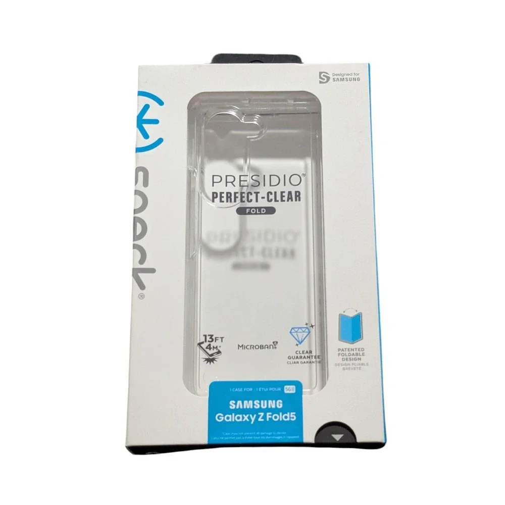 B9. Speck Presidio Perfect-Clear Fold‎ Case For Samsung Galaxy Z Fold5 - Clear