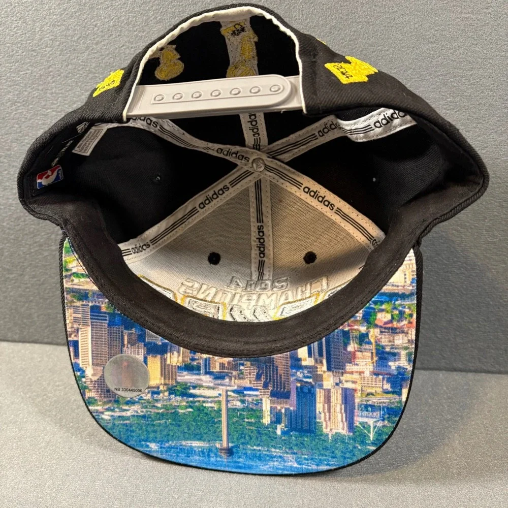 Rare Limited San Antonio Spurs‎ Ring Ceremony Adidas Cap w/ Skyline & Trophies