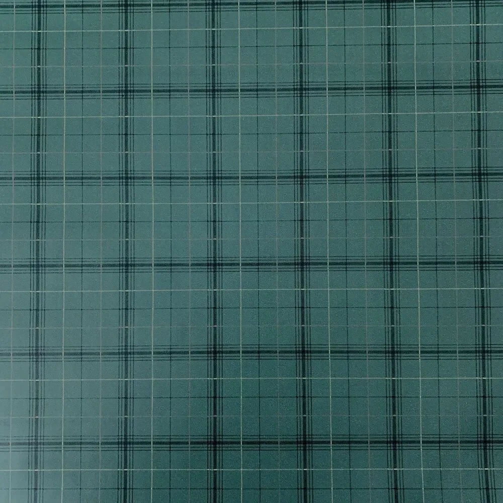 Plaid Wallpaper, Deep Green, Blue, Gold 56.37 sq ft Bolt by Imperial
