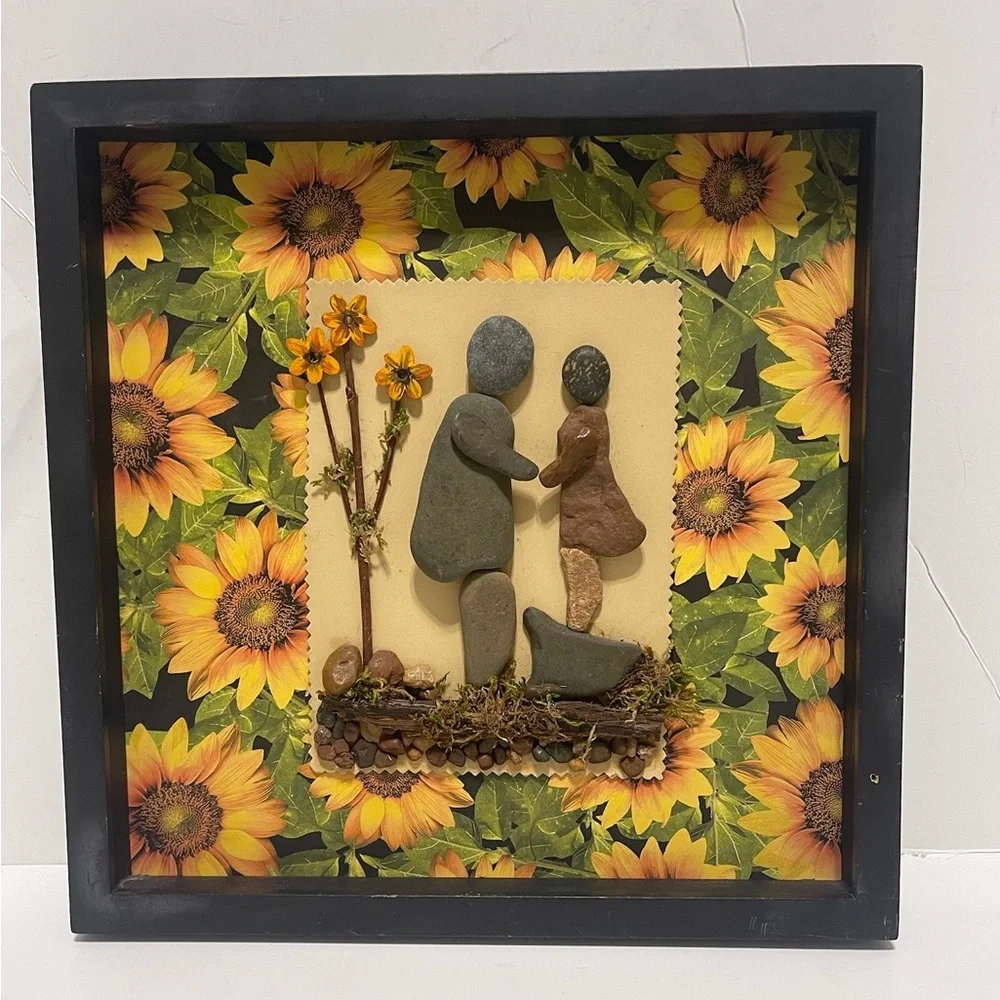 Adult Parent and Child Sunflower Wall Hanging Wall Decor