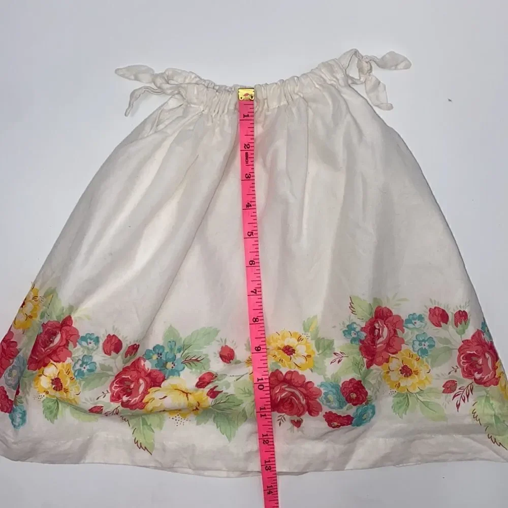 Ralph Lauren White Floral Tie Strap Dress 9 Months