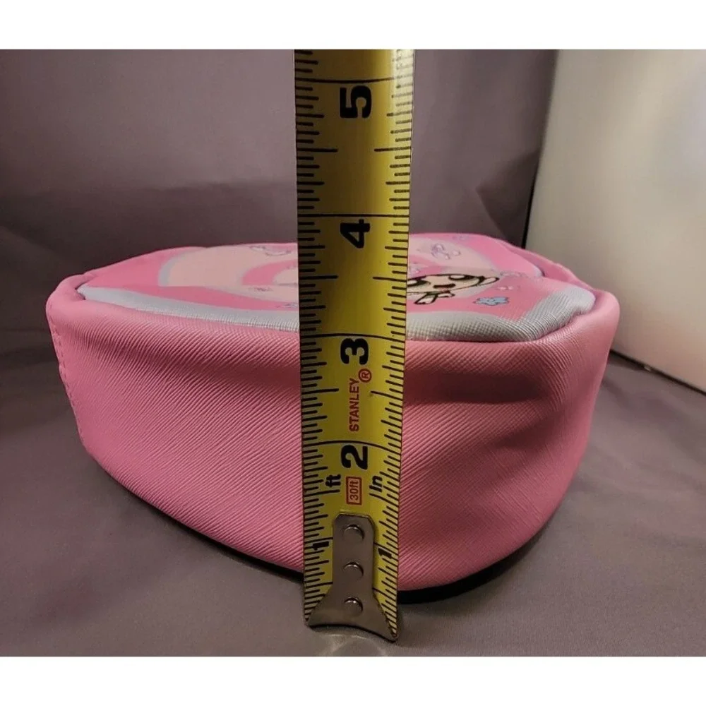 Powerpuff Girls Heart Shape Zipper‎ Bag Blossom Bubbles Buttercup Lunch Makeup