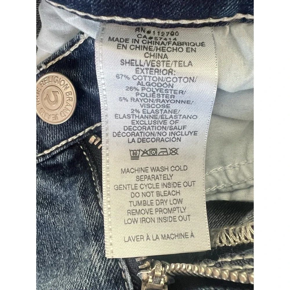 NWT True Religion Men's Rocco Moto Skinny Jeans 29X32 Medium Spiced Orchard Wash