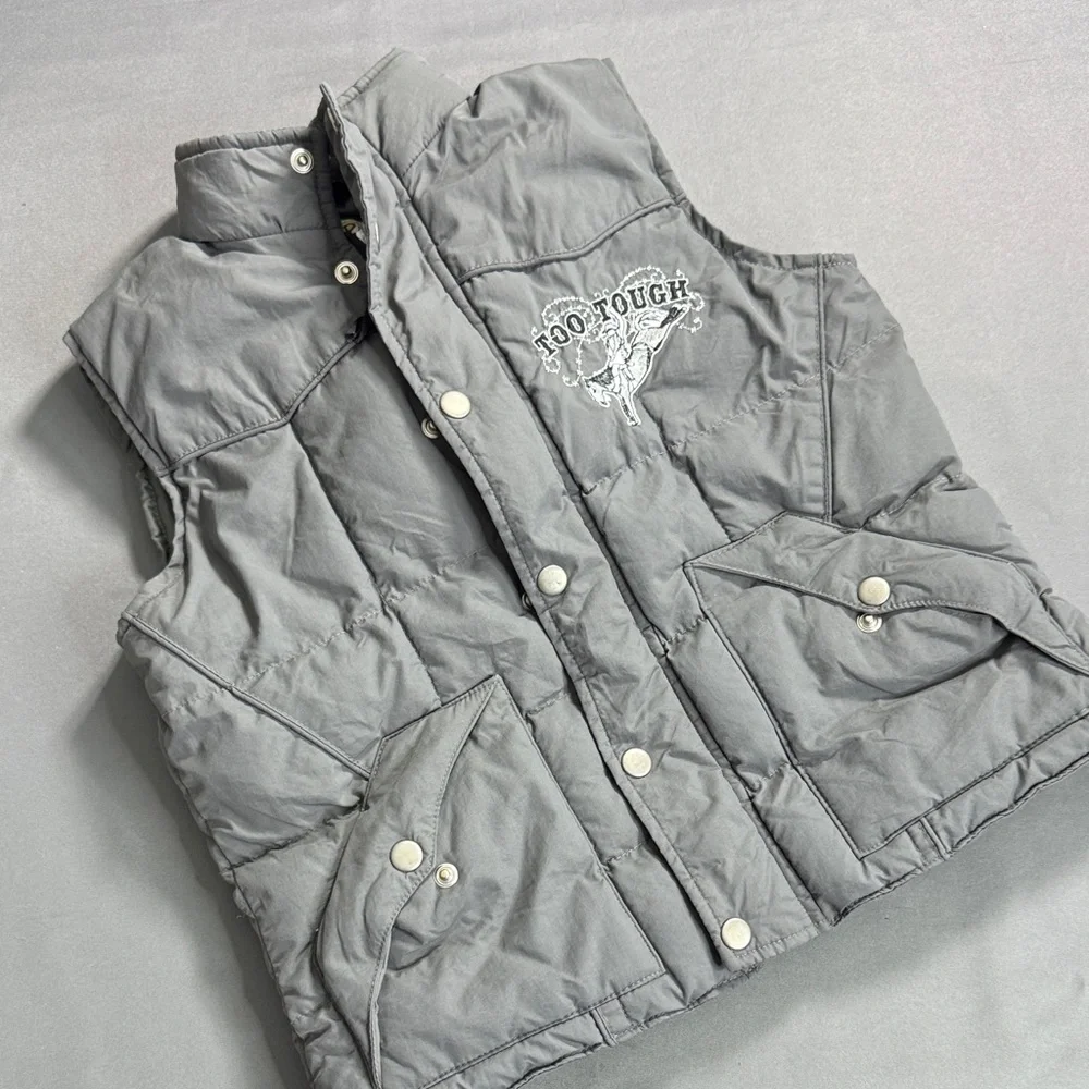 Cody James Kids Youth Puffer Vest‎ Gray Rodeo Size M