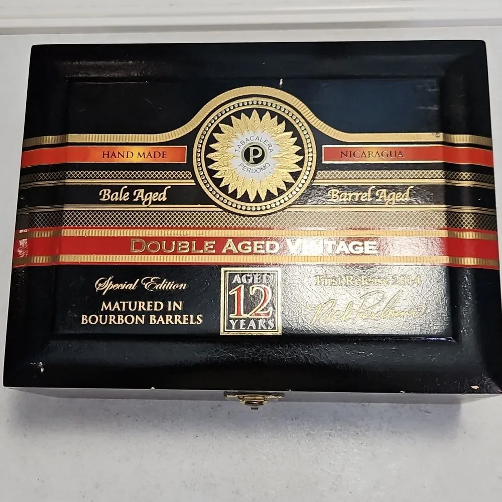 Perdomo Double Aged Vintage EMPTY Cigar Box For Crafts Or Storage