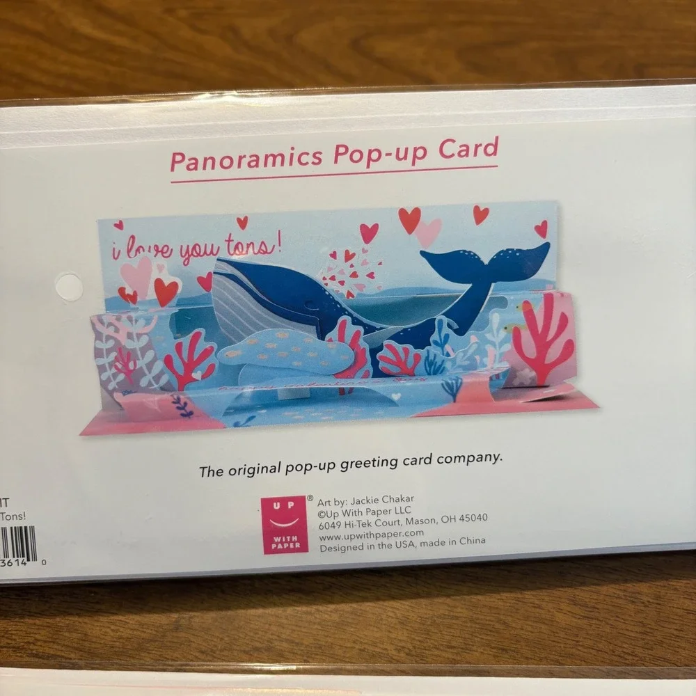 2 Up With Paper I Love You Tons Pop Up‎ Valentine's Day Card Anniversary